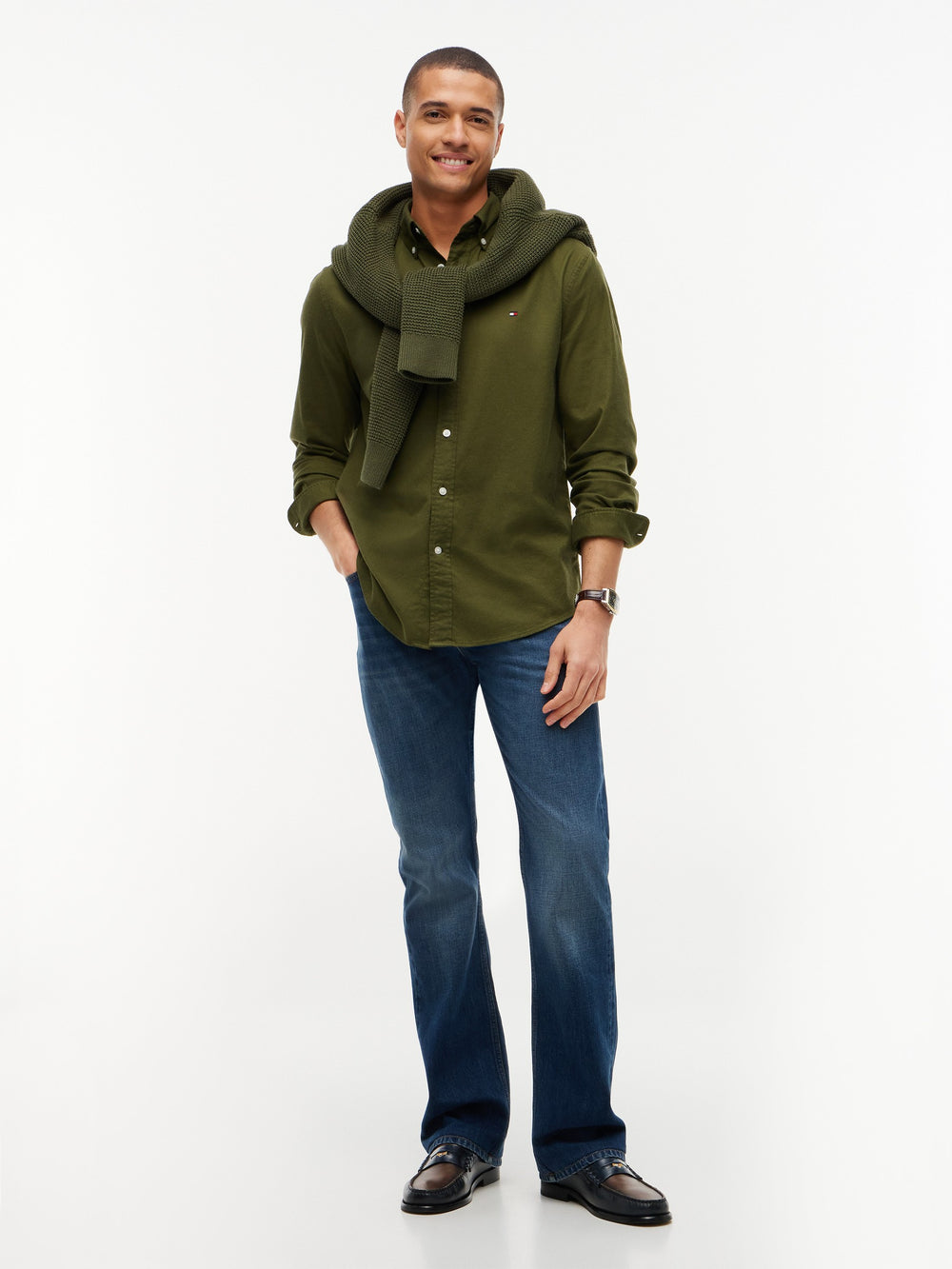 Regular Fit Solid Flannel Shirt