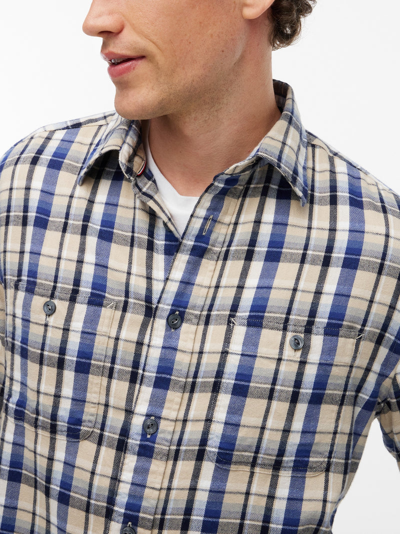 Boxy Fit Check Flannel Shirt