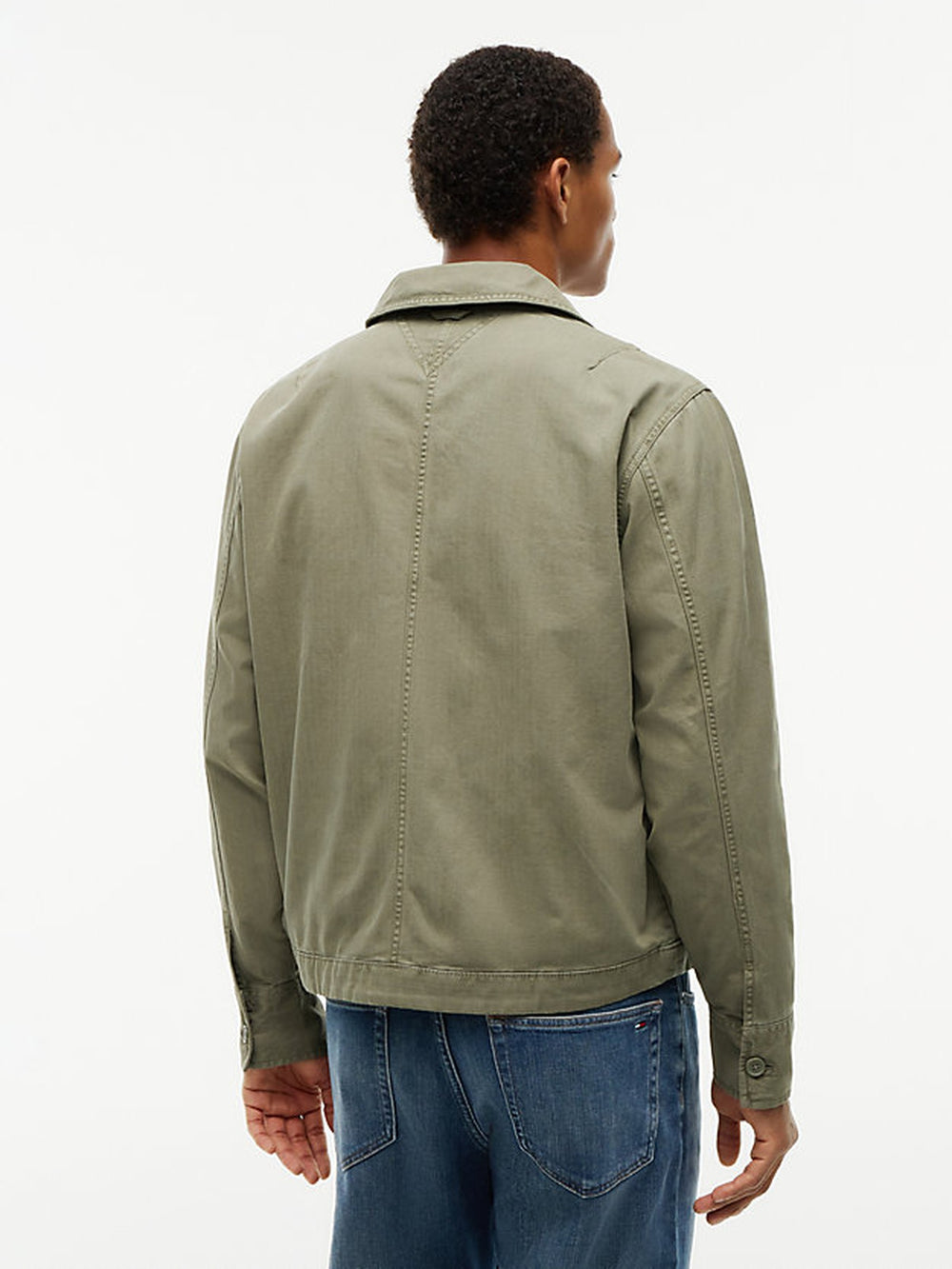Oversized Fit Solid Overshirt Shirt