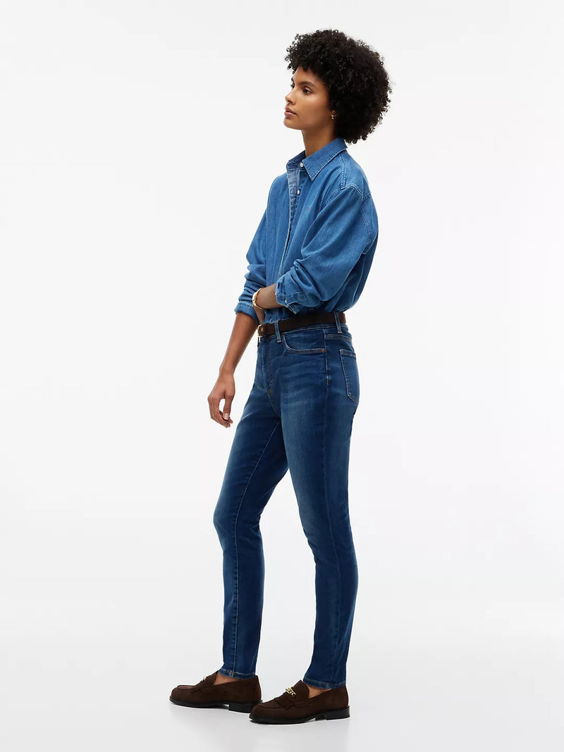 Women Mid Rise Dark Wash Stretch Skinny Jeans