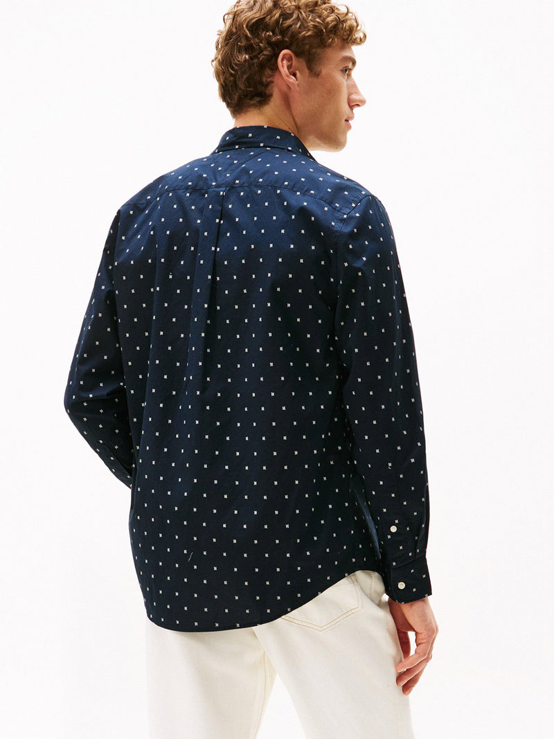 Regular Fit Poplin Print Shirt