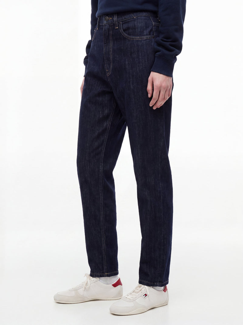 Mid Rise Dark Wash Mom Jeans