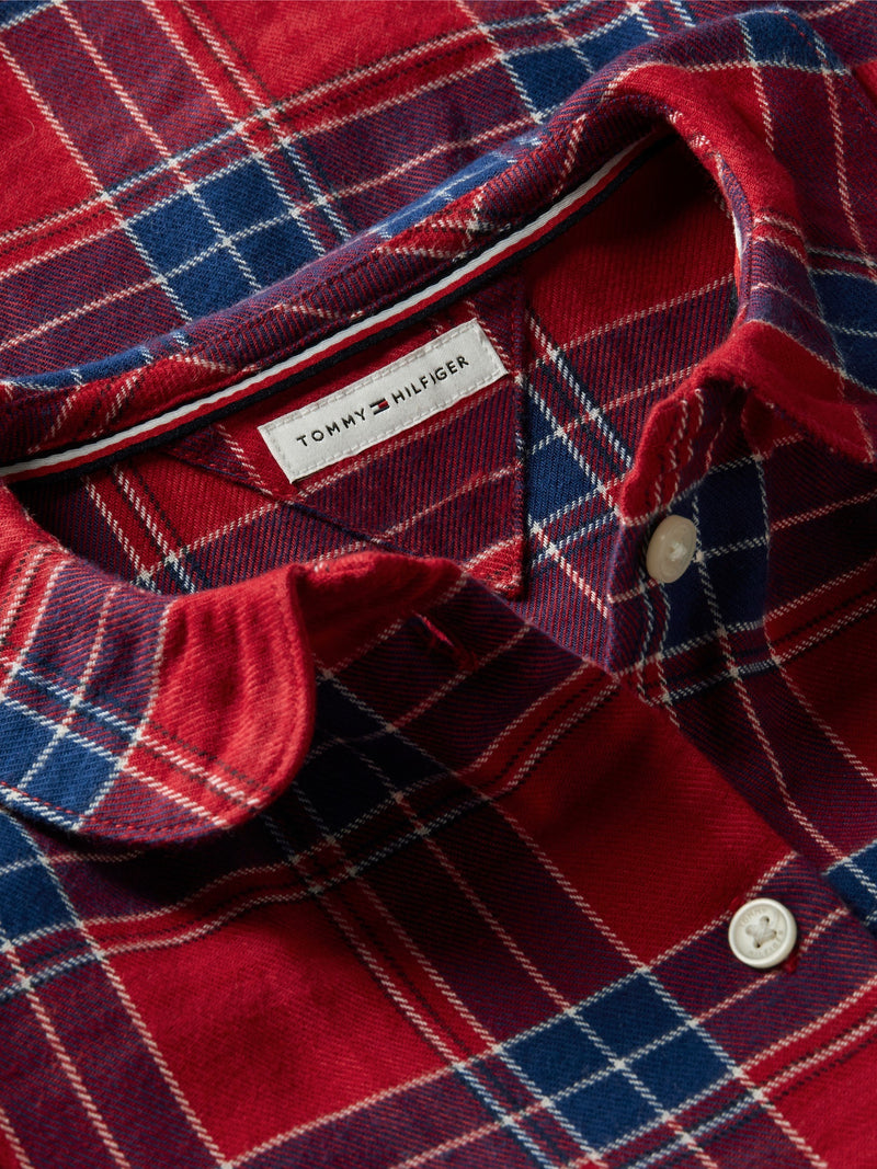 Kids Long-Sleeve Check Shirt Dress