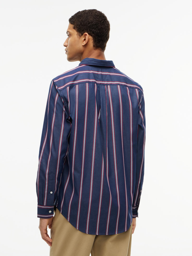 Regular Fit Stripe Poplin Shirt