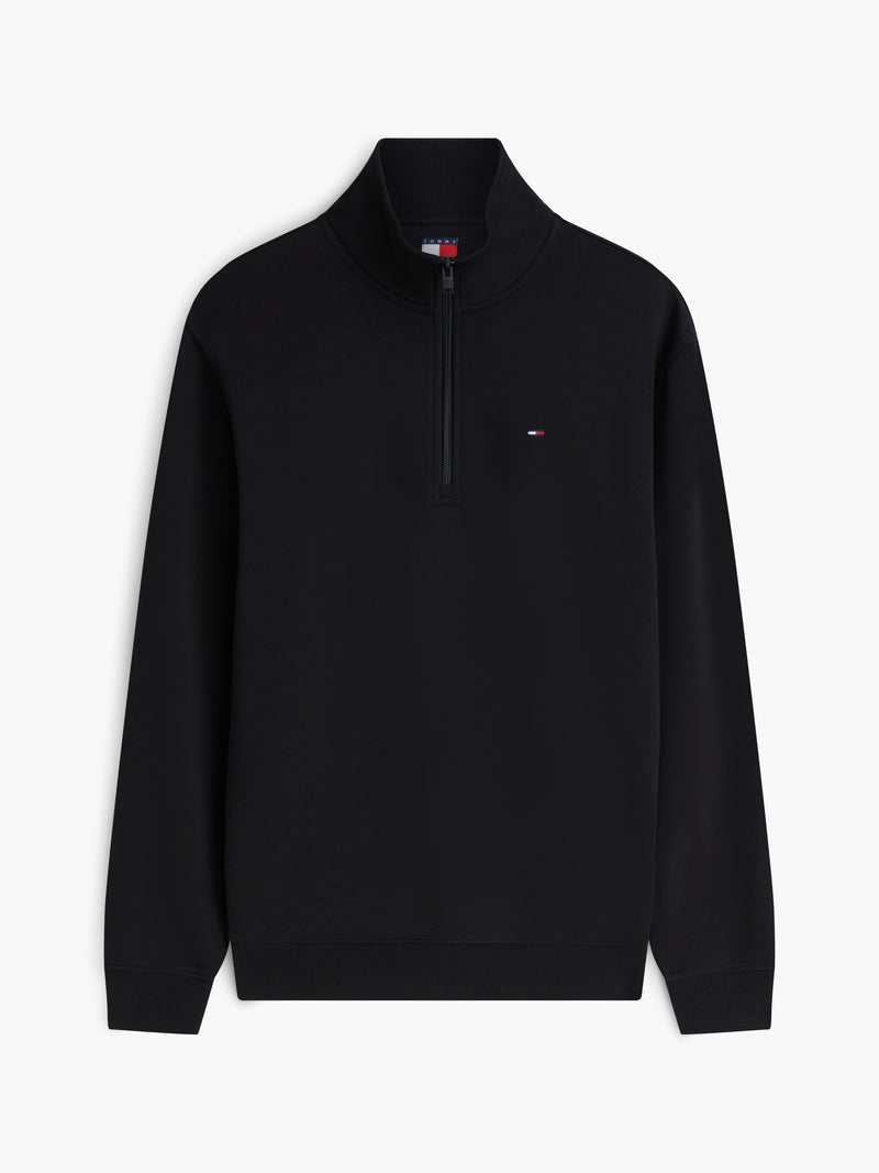 Regular Fit Brushed Fleece Quarter Zip Sweatshirt