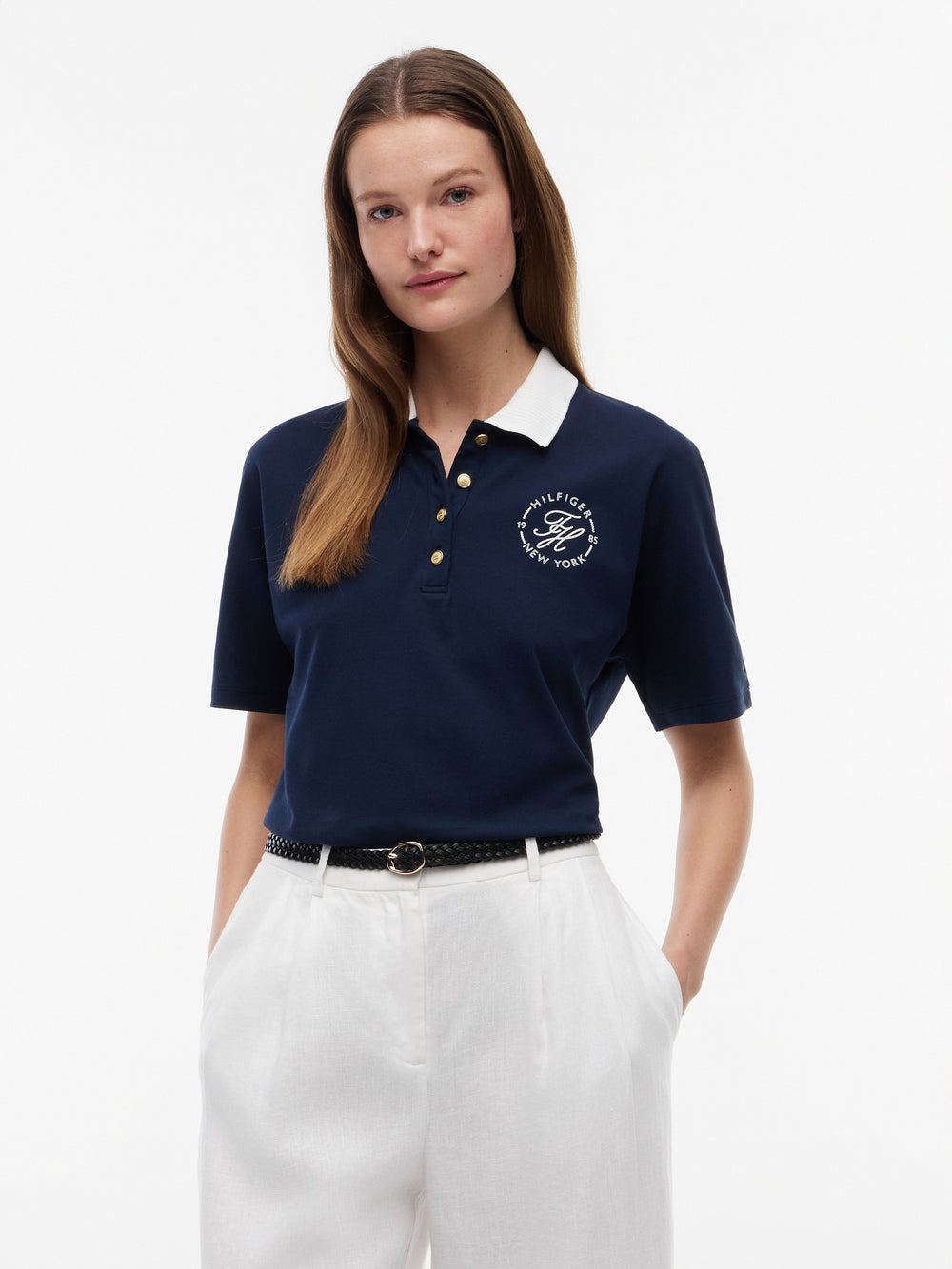 Solid Regular Fit Half Sleeve Pique Polo