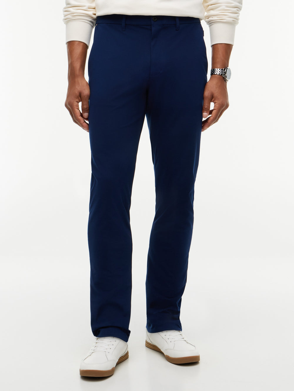 Men Denton Slim Straight Fit Knit Tech Trouser