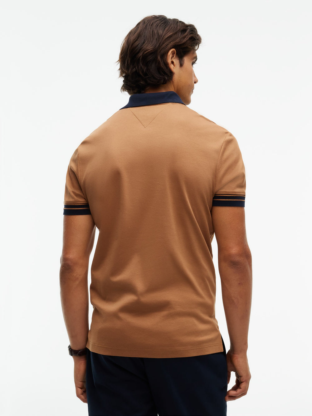 Regular Fit Contrast Collar Interlock Polo