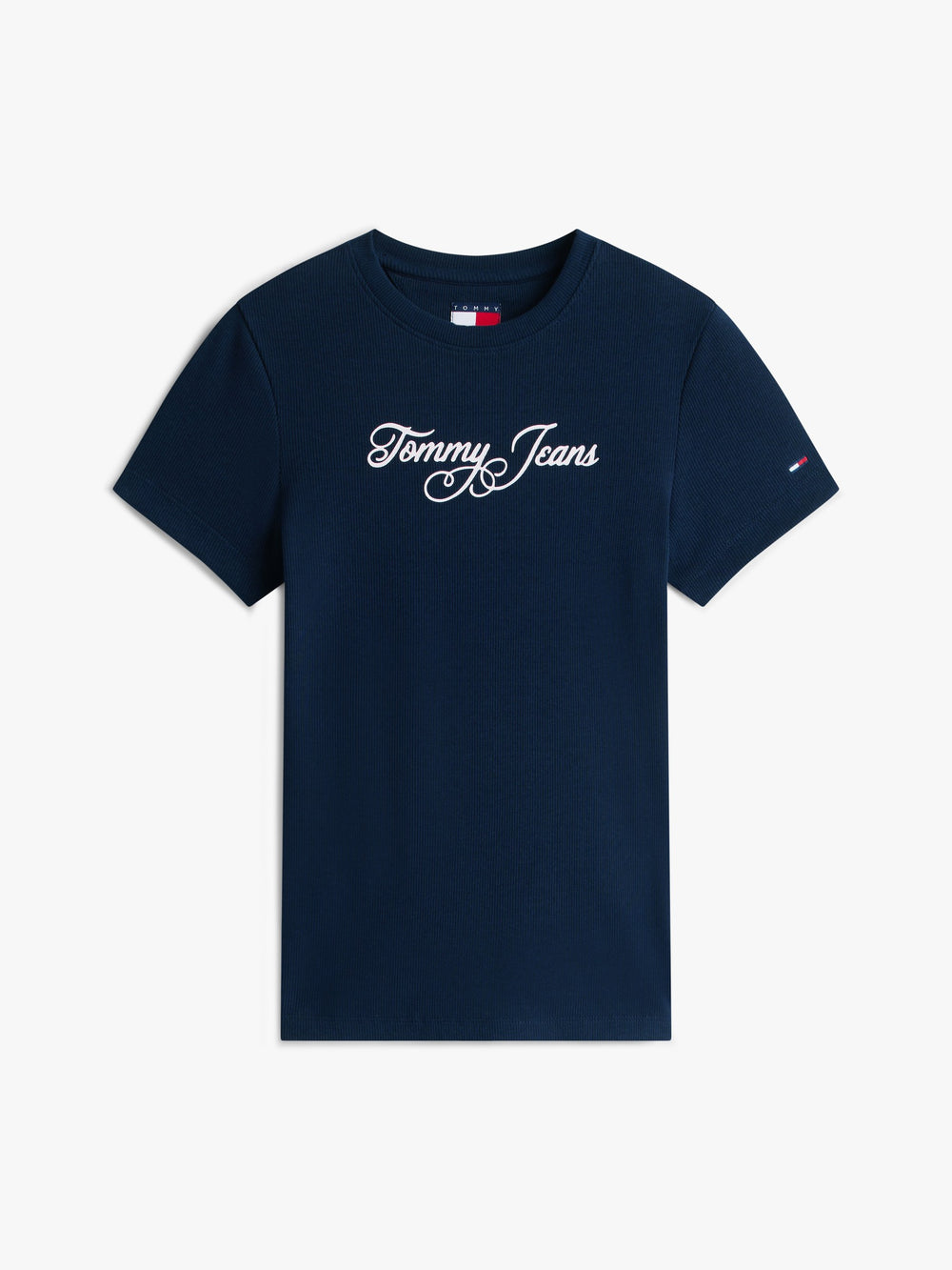 Solid Slim Fit Half Sleeve Ribbed T-Shirt