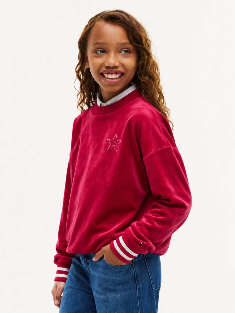 Kids Relaxed Velour Sweatshirt
