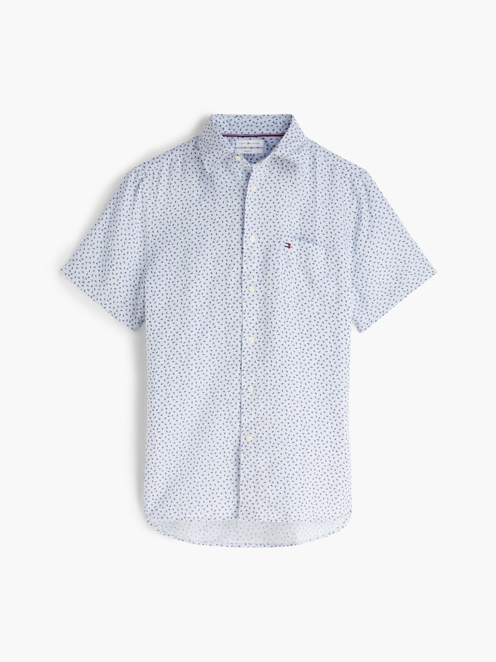 Regular Fit Print Linen Shirt