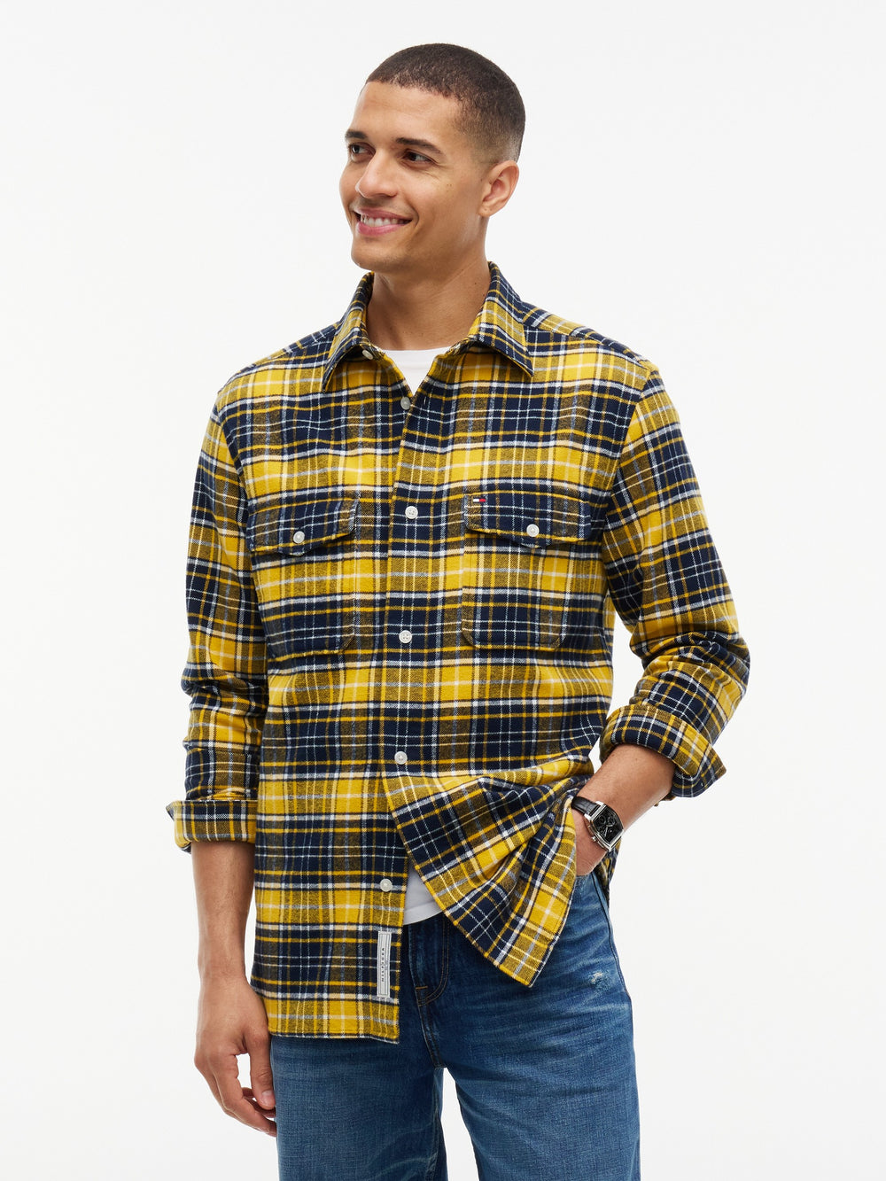 Relaxed Fit Shacket Flannel Shirt