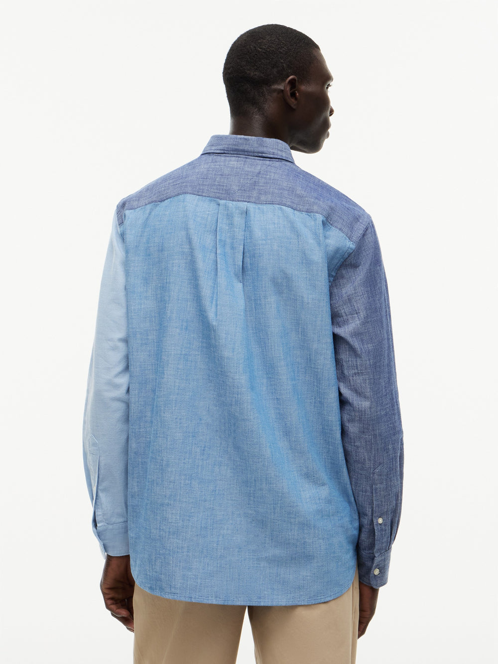 Relaxed Fit Solid Denim Shirt