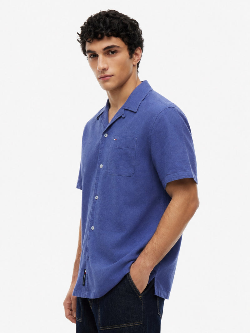 Regular Fit Solid Linen Blends Shirt