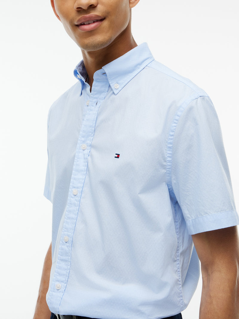 Regular Fit Solid Seersucker Shirt