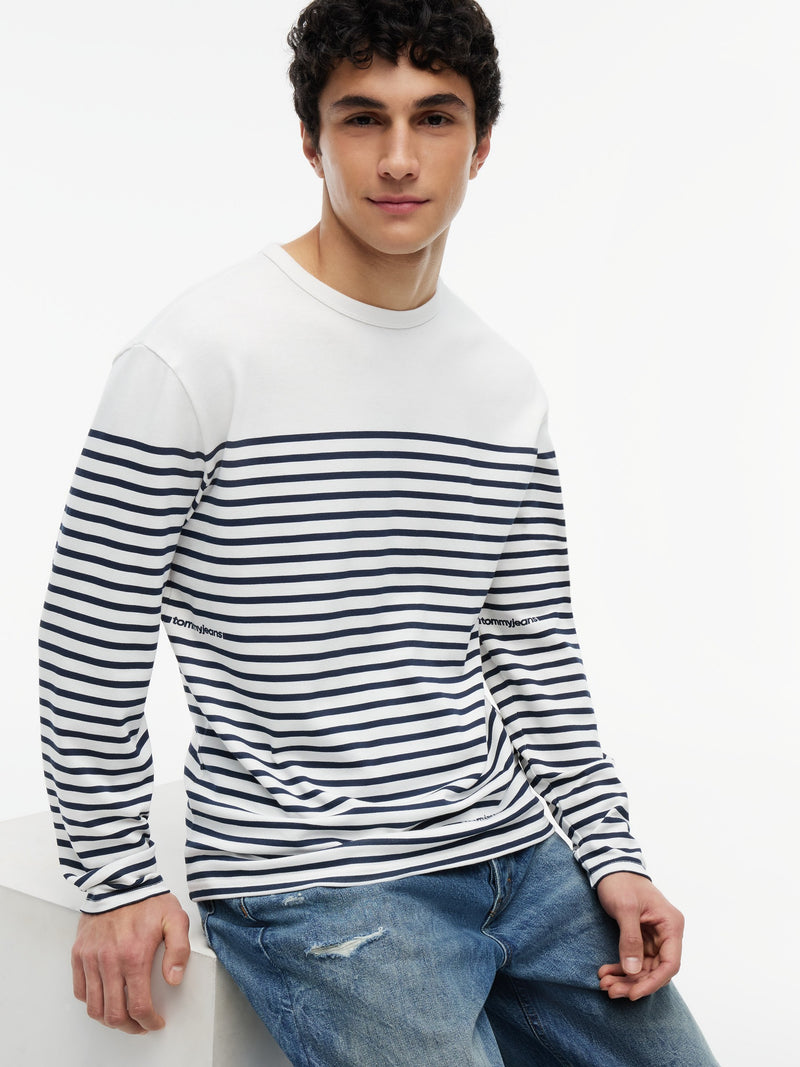 Regular Fit Stripe Long Sleeve T-Shirt