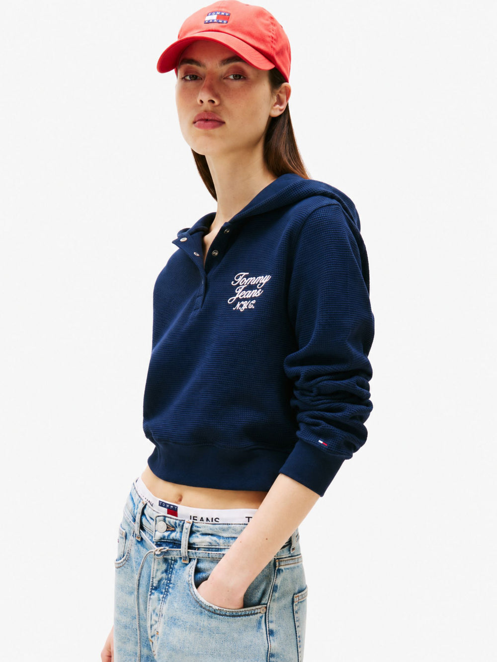 Crop Fit Terry Pullover