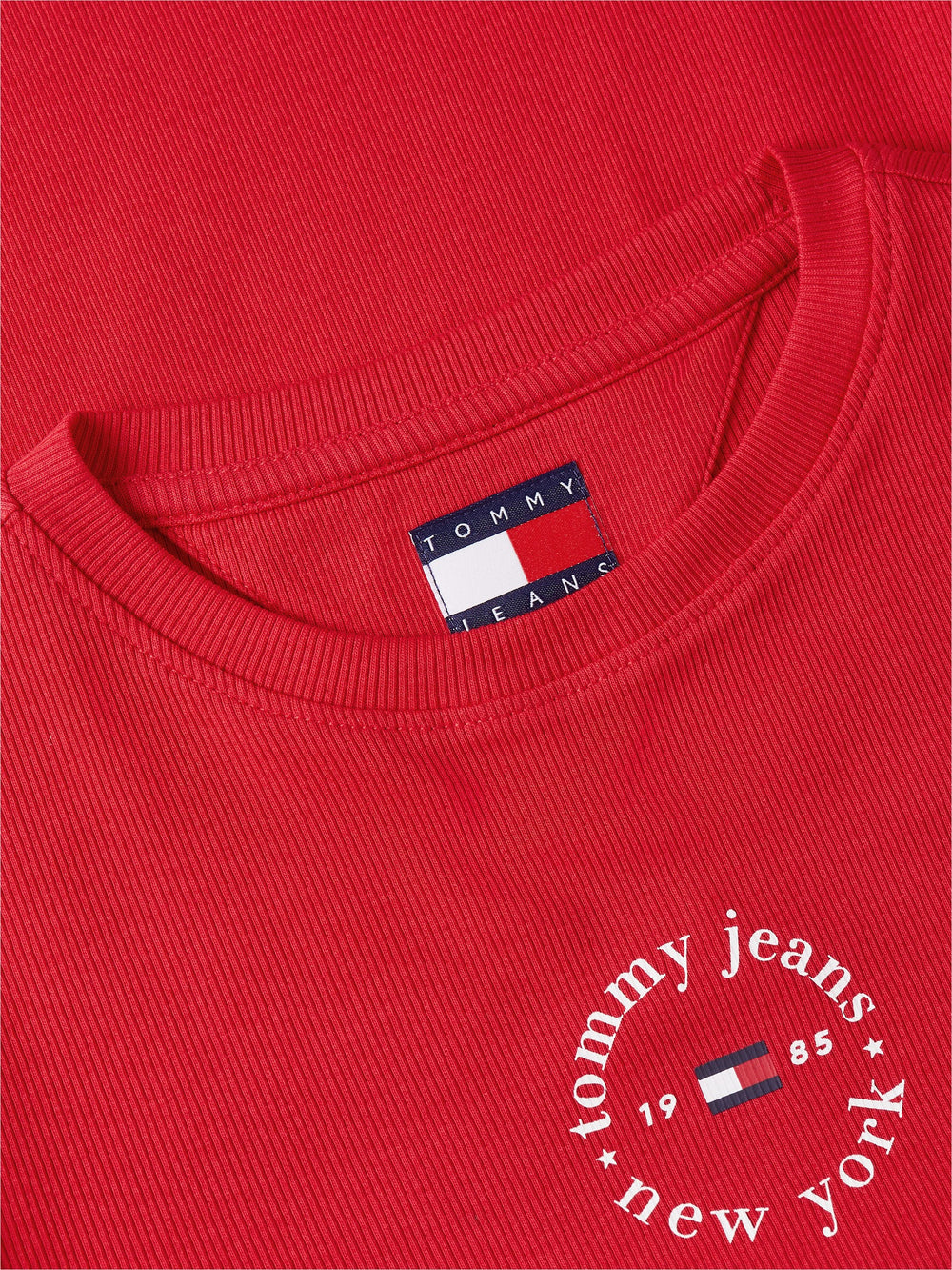 Solid Slim Fit Half Sleeve Ribbed T-Shirt