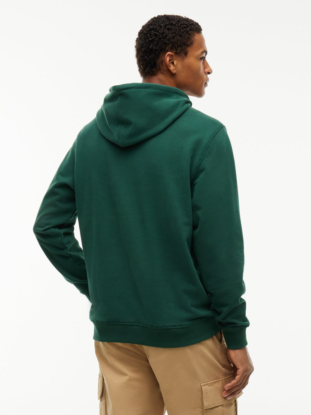 Regular Fit Suede Terry Hooded Sweatshirt