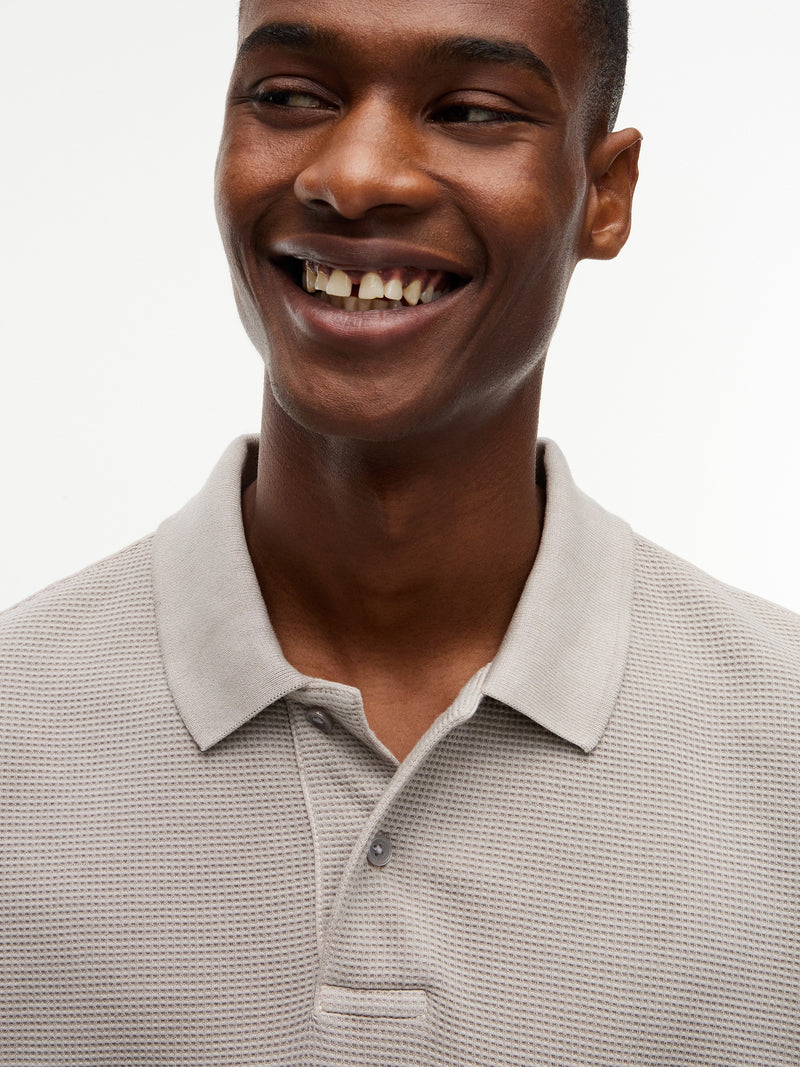 Regular Fit Waffle Polo