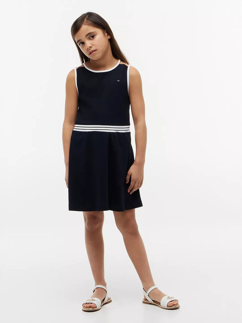 Kids Long-Sleeve Solid Knit Skater Dress