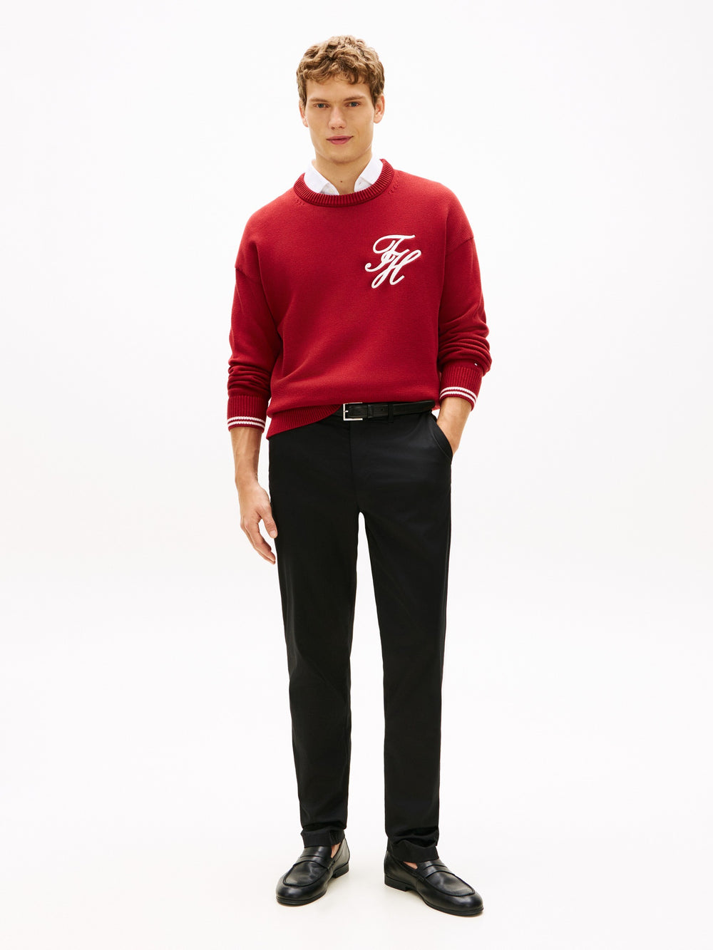 Men Denton Straight Fit Satin Trouser