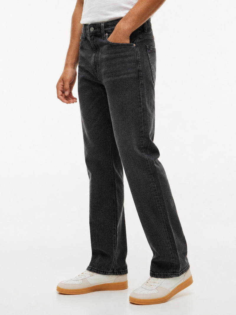 Men Otis Regular Straight Washed Black Jeans