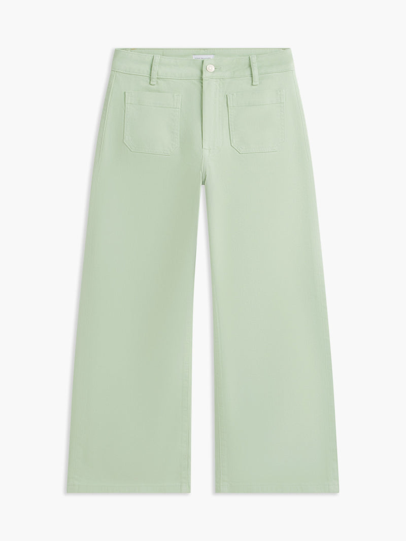 Women High Rise Fashion Stretch Wide Jeans