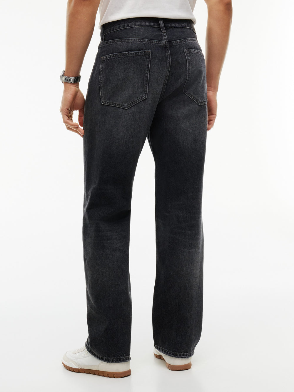 Men Otis Regular Straight Washed Black Jeans