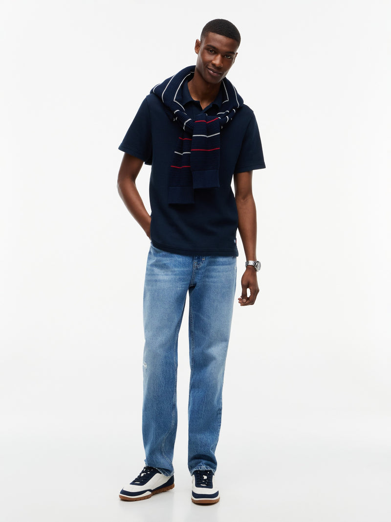 Regular Fit Waffle Polo