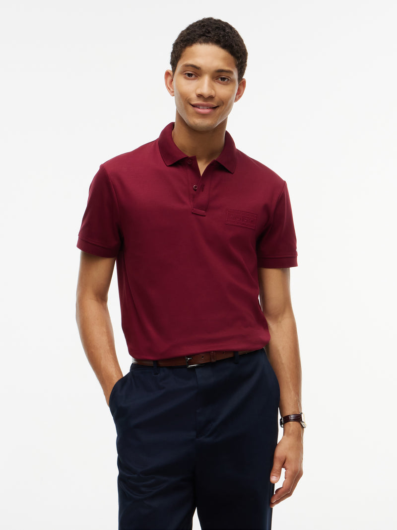 Regular Fit Tonal Graphic Interlock Polo