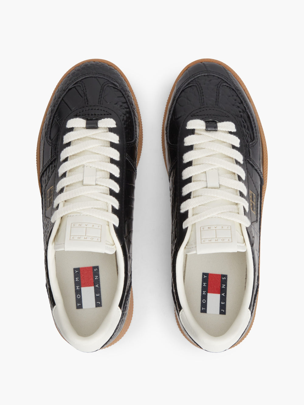 Women Croco Embossed Low Profile Sneaker