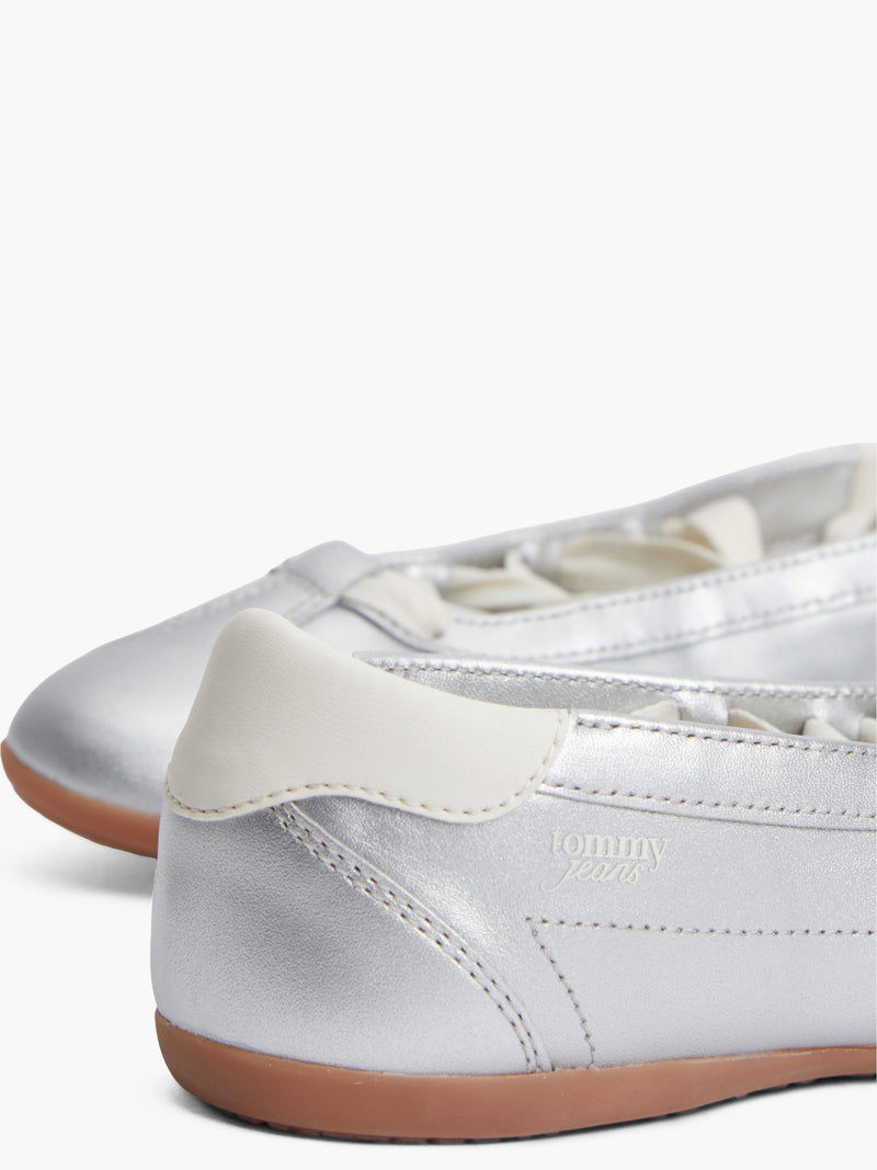 Women Metallic Print Ballerina