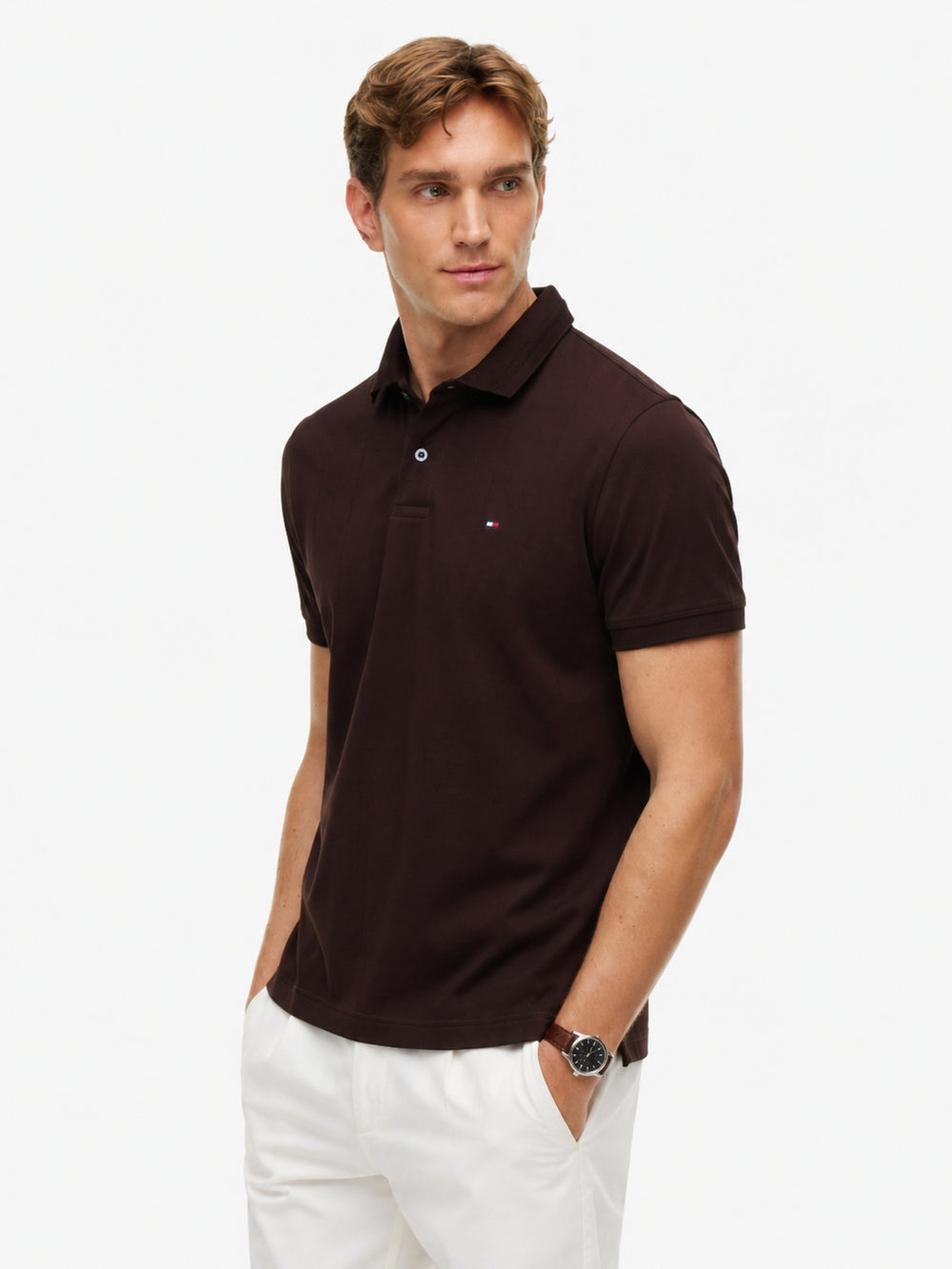Regular Fit Jacquard Interlock Polo