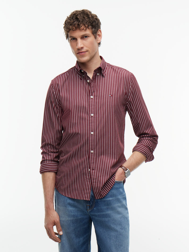 Regular Fit Stripe Poplin Shirt