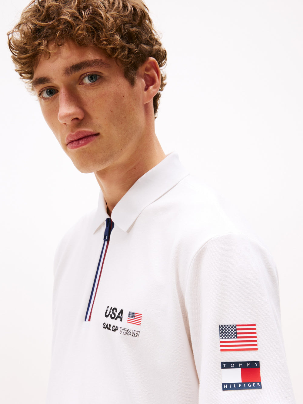 Relaxed Fit 1/4 Zip Polo