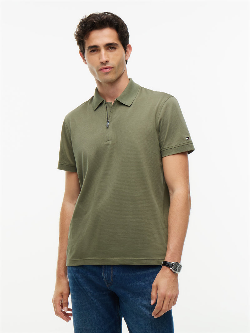 Regular Fit Zipper Polo