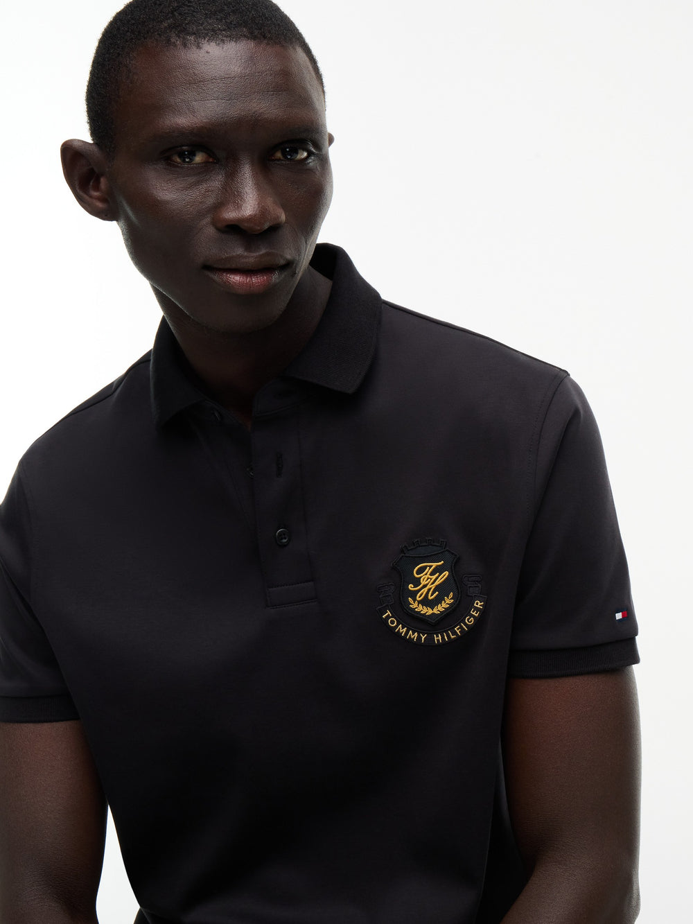 Regular Fit Interlock Badge Polo