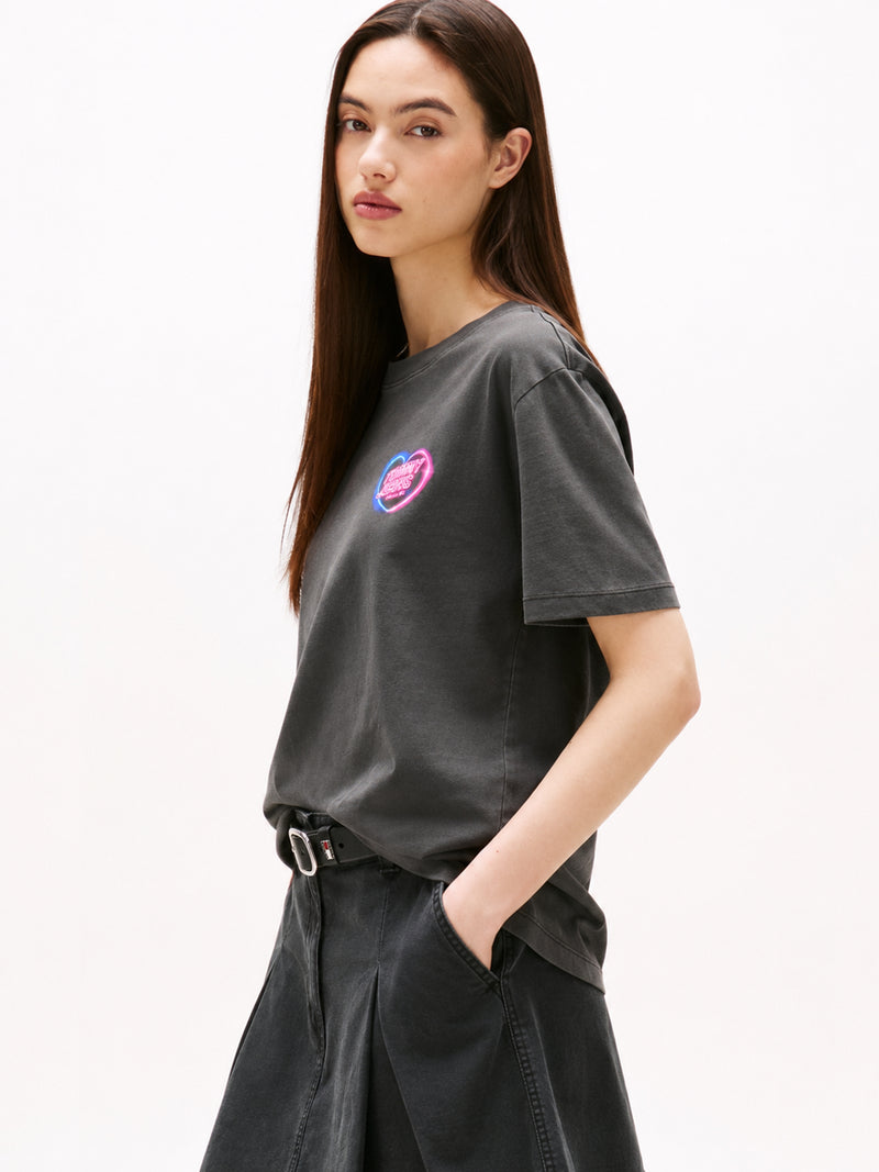 Solid Relaxed Fit Half Sleeve Cotton Jersey T-Shirt