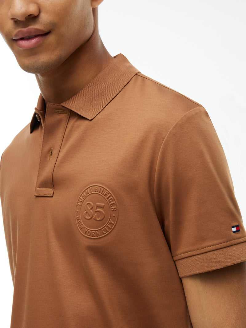 Regular Fit Interlock Polo With Embossed Logo