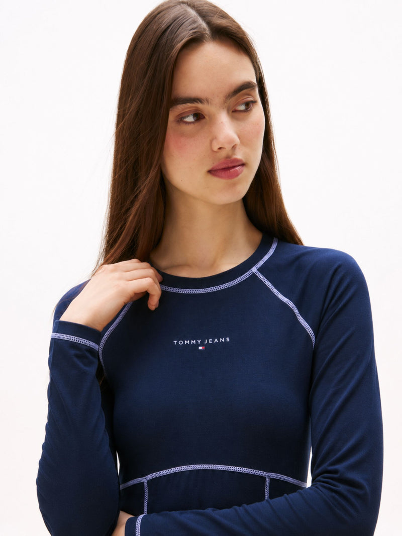 Full Sleeve Solid Cotton Jersey Bodycon Dress