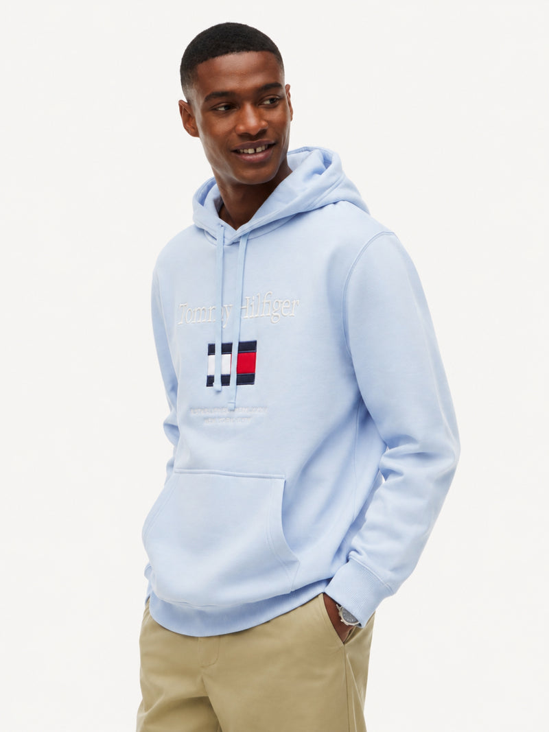 Regular Fit Embroidered Fleece Hoodie