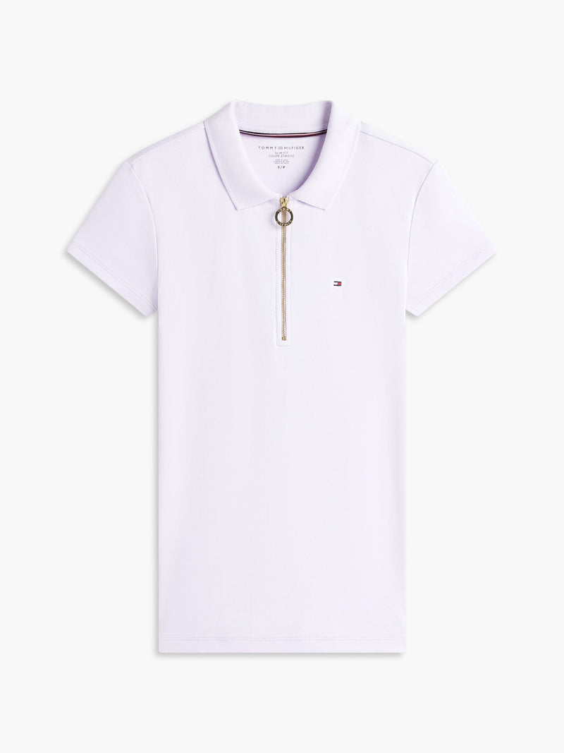 Solid Slim Fit Half Sleeve Ribbed Polo