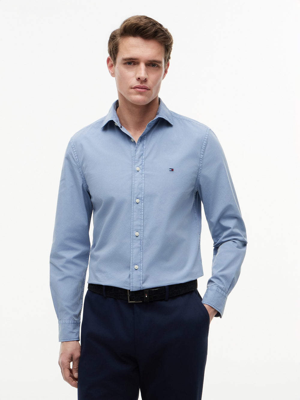 Regular Fit Solid Poplin Shirt