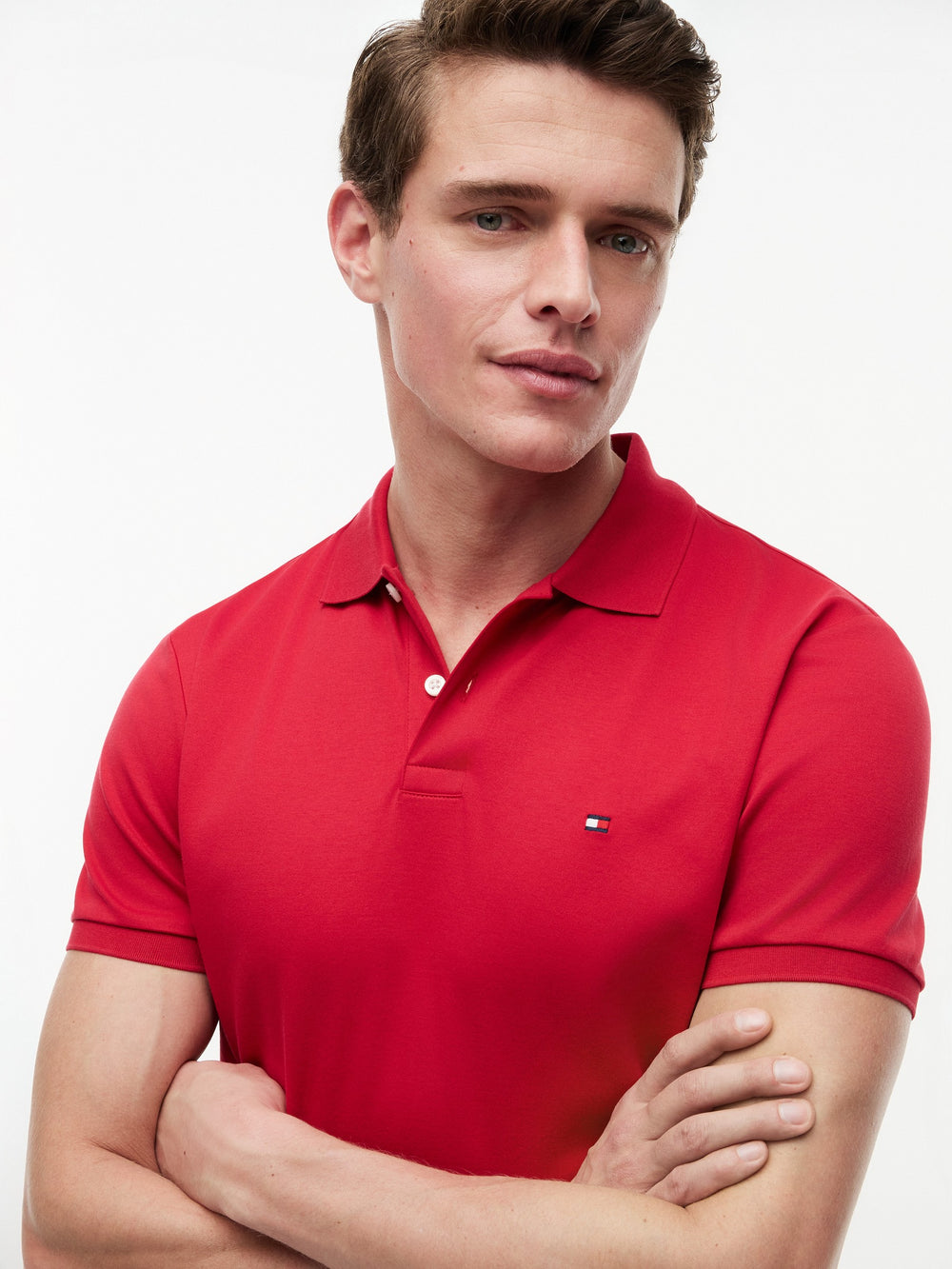 Regular Fit Solid Liquid Cotton Polo