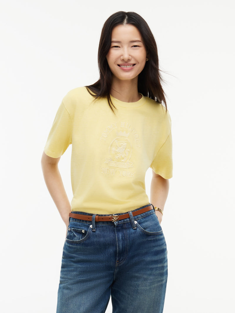Solid Relaxed Fit Half Sleeve Cotton Jersey T-Shirt