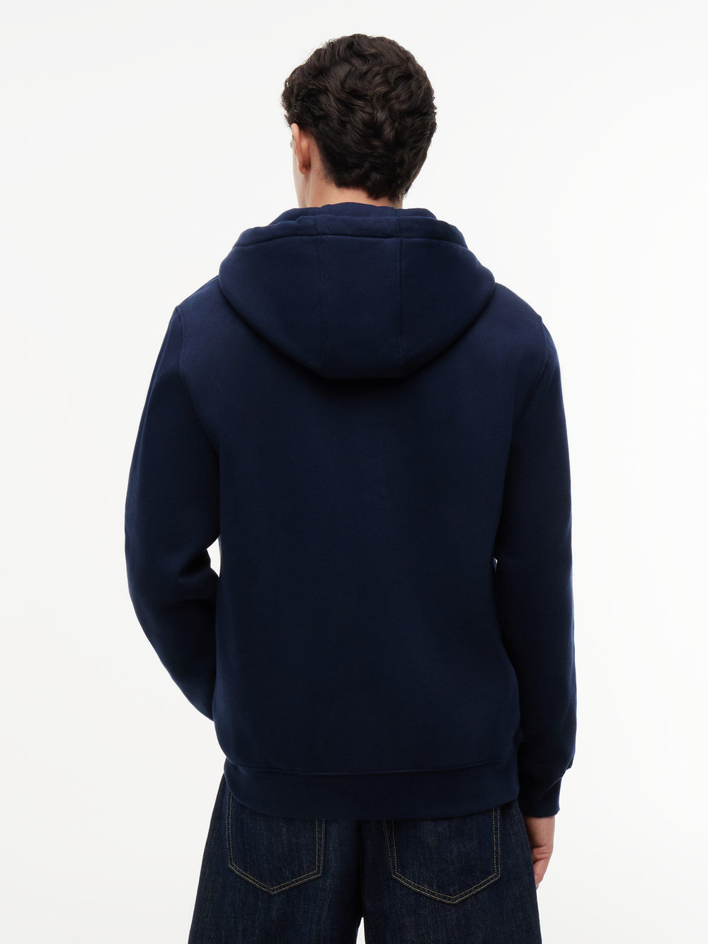 Regular Fit Brushed Fleece Hooded Zip Thru Sweatshirt