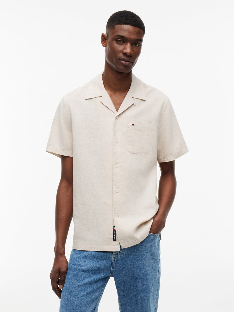 Regular Fit Solid Linen Blends Shirt
