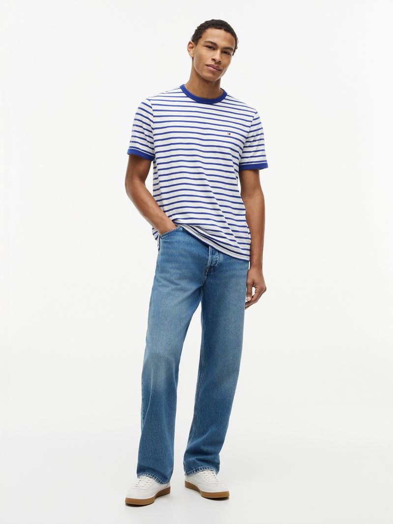 Regular Fit Striped Slub Jersey Tshirt