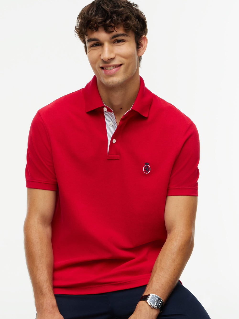 Relaxed Solid Pique Polo